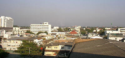 City View From One Of The Room in Viangbua Mansion Service Apartment Thailand