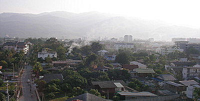 Mountain View From One Of The Room in Viangbua Mansion Service Apartment Thailand